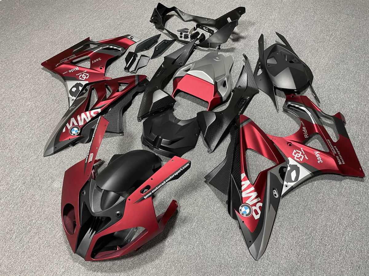 BMW S1000RR 09-14 Fairing Kit - Burgundy & Black