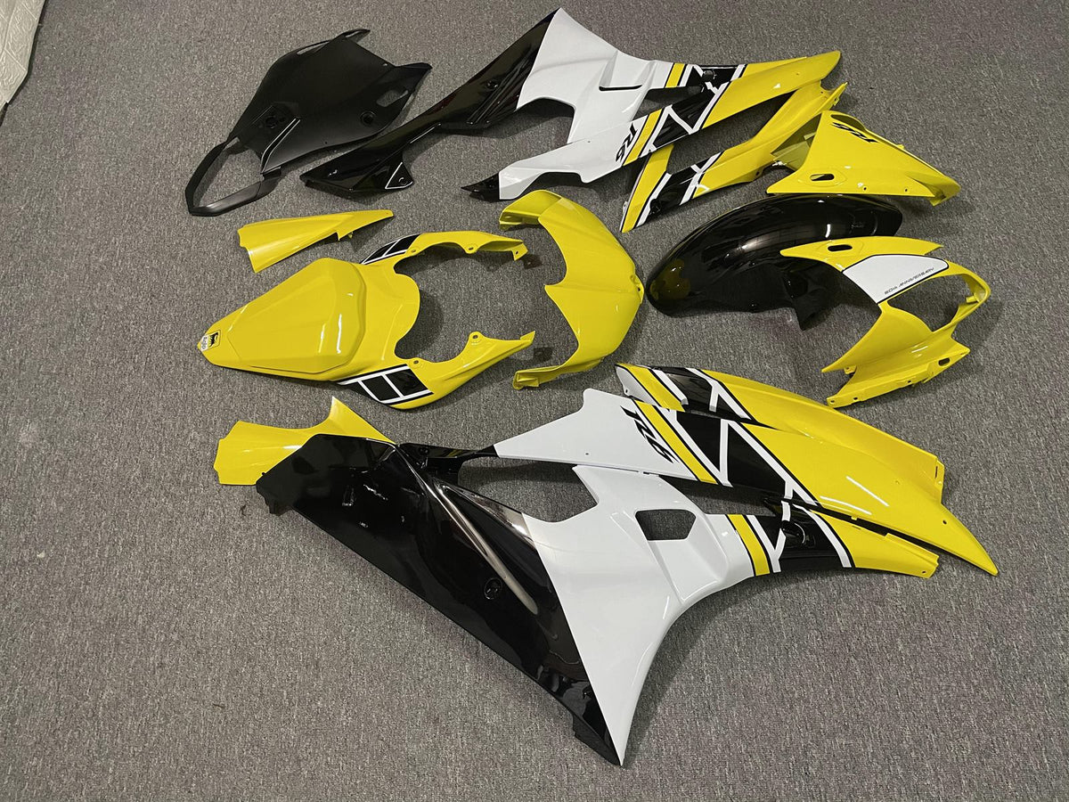 YAMAHA YZF R6 06-07 Fairing Kit - Yellow Black & White Race