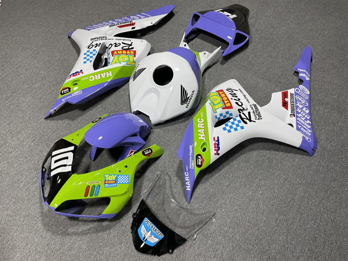 HONDA CBR1000RR 06-07 Fairing Kit - White Purple & Green Race
