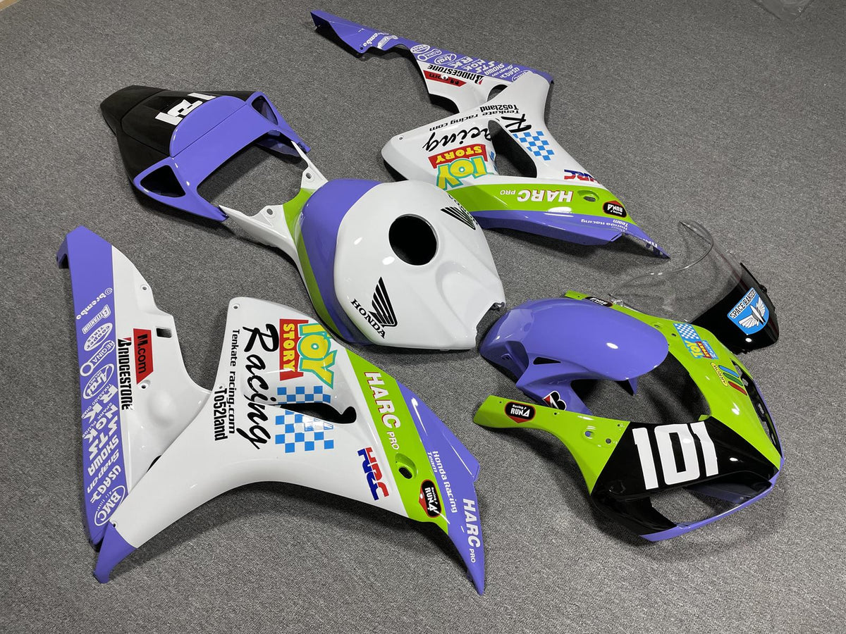HONDA CBR1000RR 06-07 Fairing Kit - White Purple & Green Race