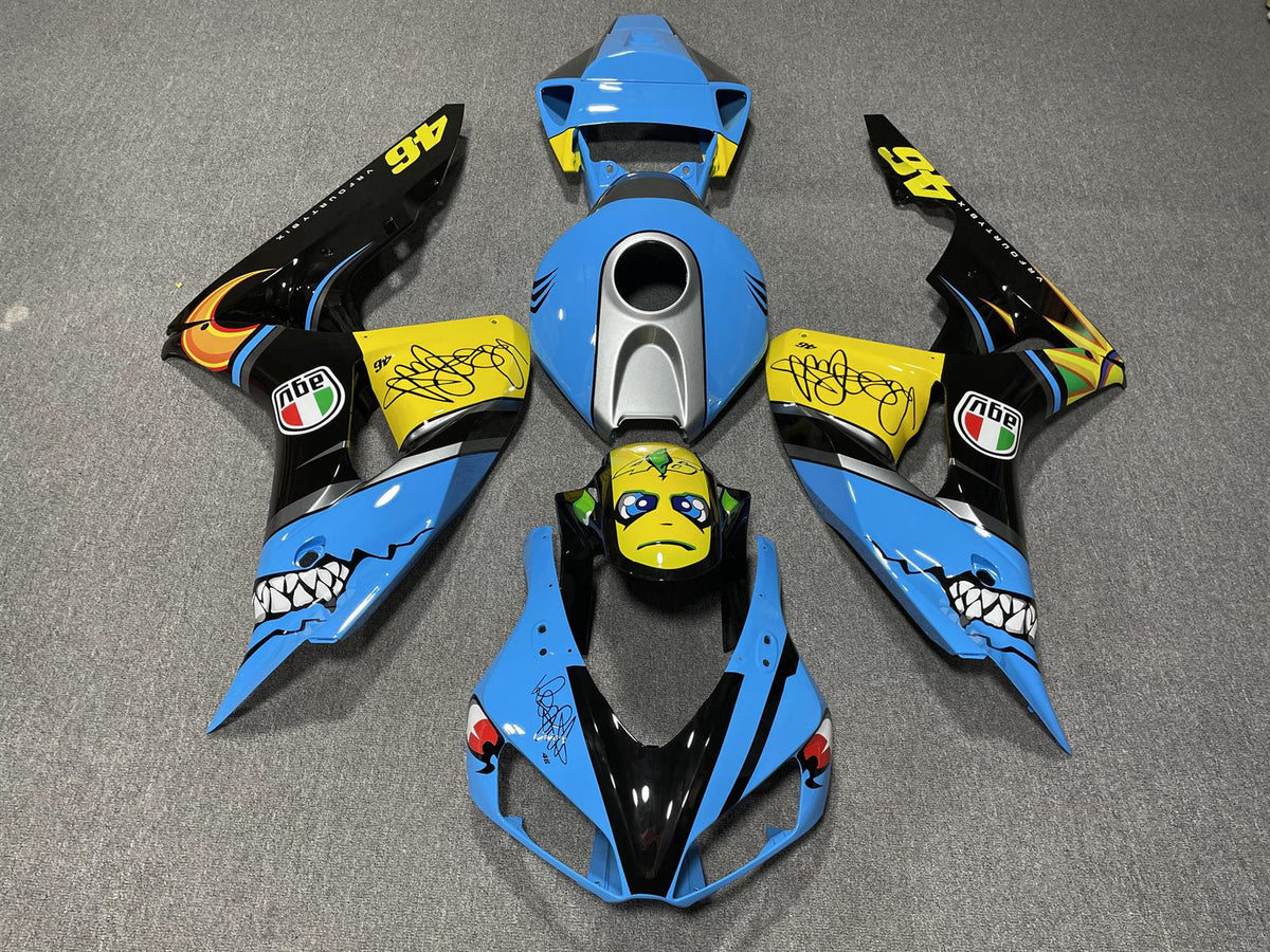 HONDA CBR1000RR 06-07 Fairing Kit - Sky Blue & Yellow Race