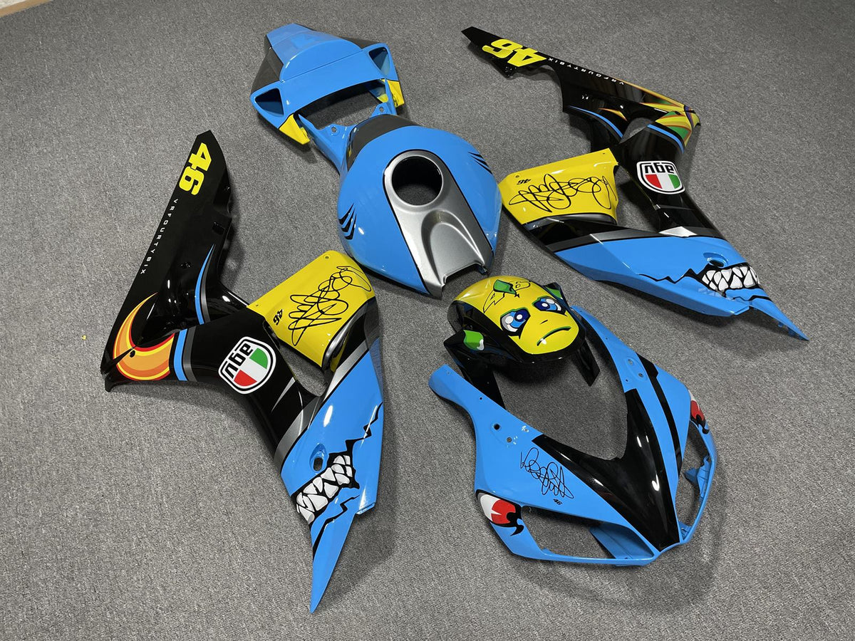 HONDA CBR1000RR 06-07 Fairing Kit - Sky Blue & Yellow Race