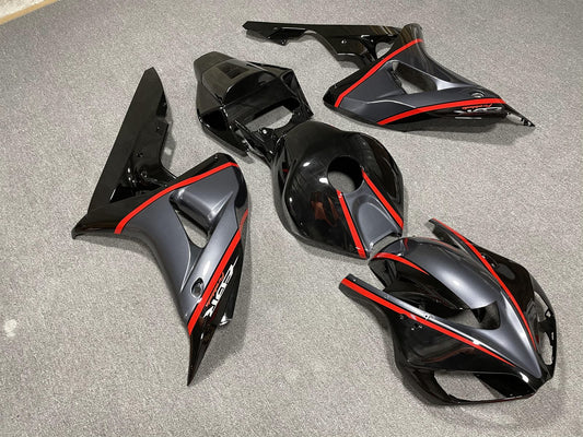 HONDA CBR1000RR 06-07 Fairing Kit - Black & Grey with Red Line