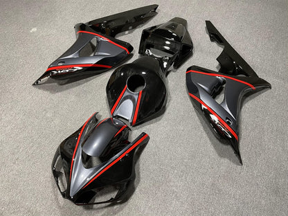HONDA CBR1000RR 06-07 Fairing Kit - Black & Grey with Red Line
