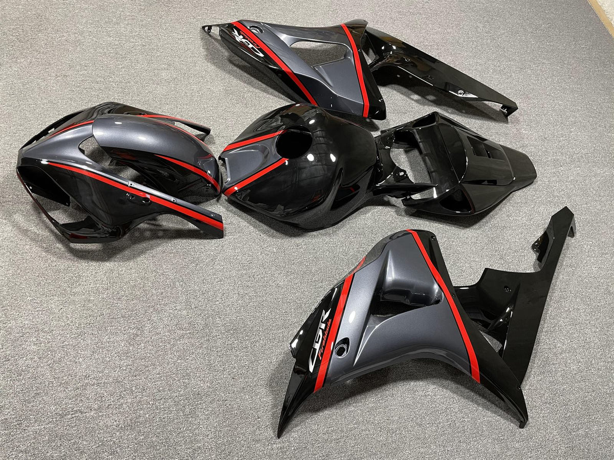 HONDA CBR1000RR 06-07 Fairing Kit - Black & Grey with Red Line