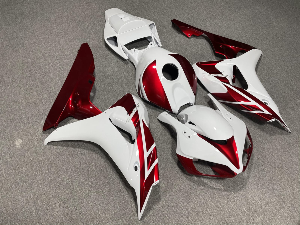 HONDA CBR1000RR 06-07 Fairing Kit - White Burgundy & Black