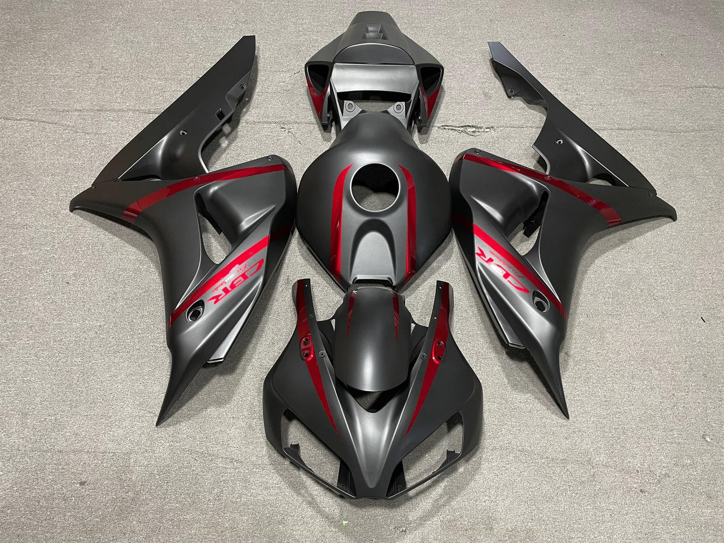 HONDA CBR1000RR 06-07 Fairing Kit - Matte Grey & Pink