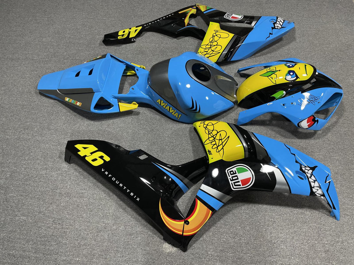 HONDA CBR1000RR 06-07 Fairing Kit - Sky Blue & Yellow Sponsor Livery
