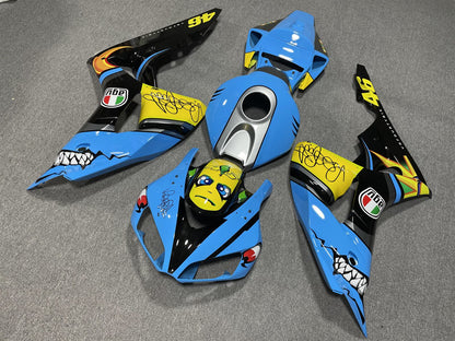 HONDA CBR1000RR 06-07 Fairing Kit - Sky Blue & Yellow Sponsor Livery