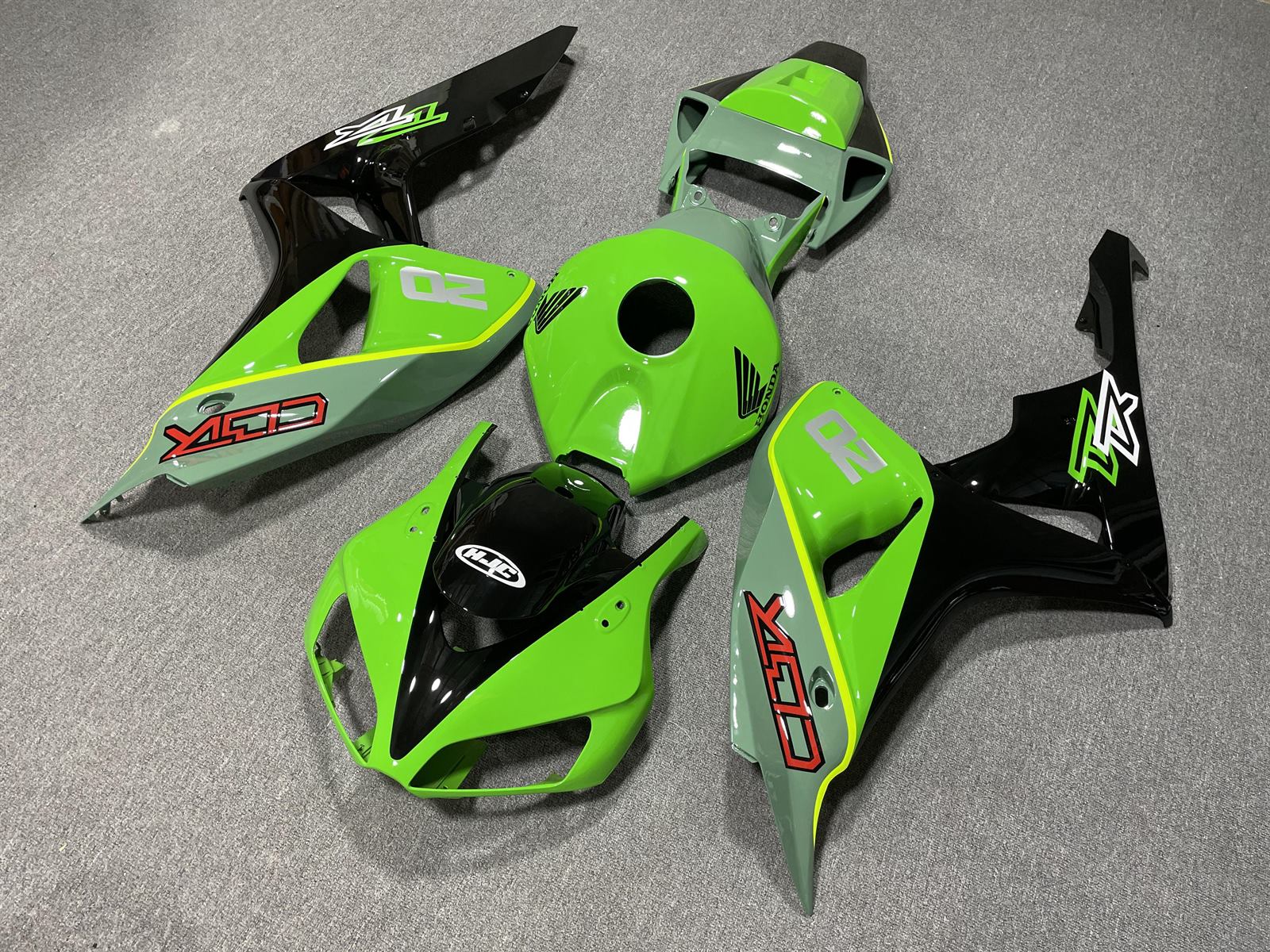 HONDA CBR1000RR 06-07 Fairing Kit - Green & Black Race