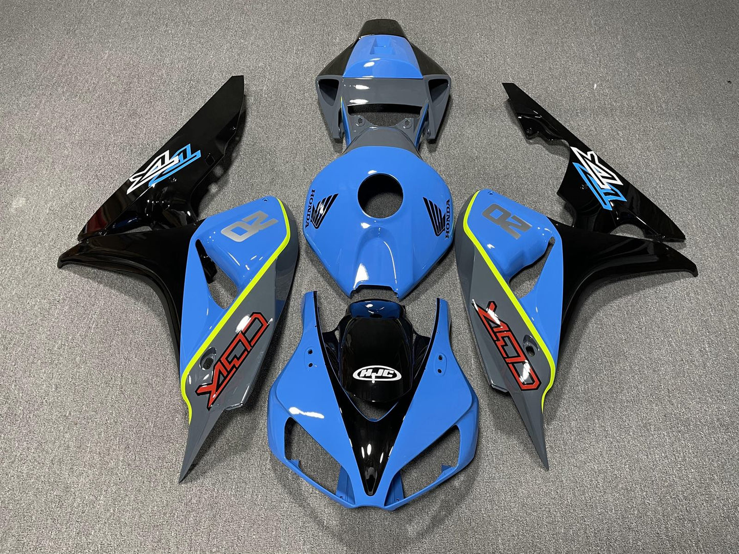 HONDA CBR1000RR 06-07 Fairing Kit - Sky Blue & Black Race
