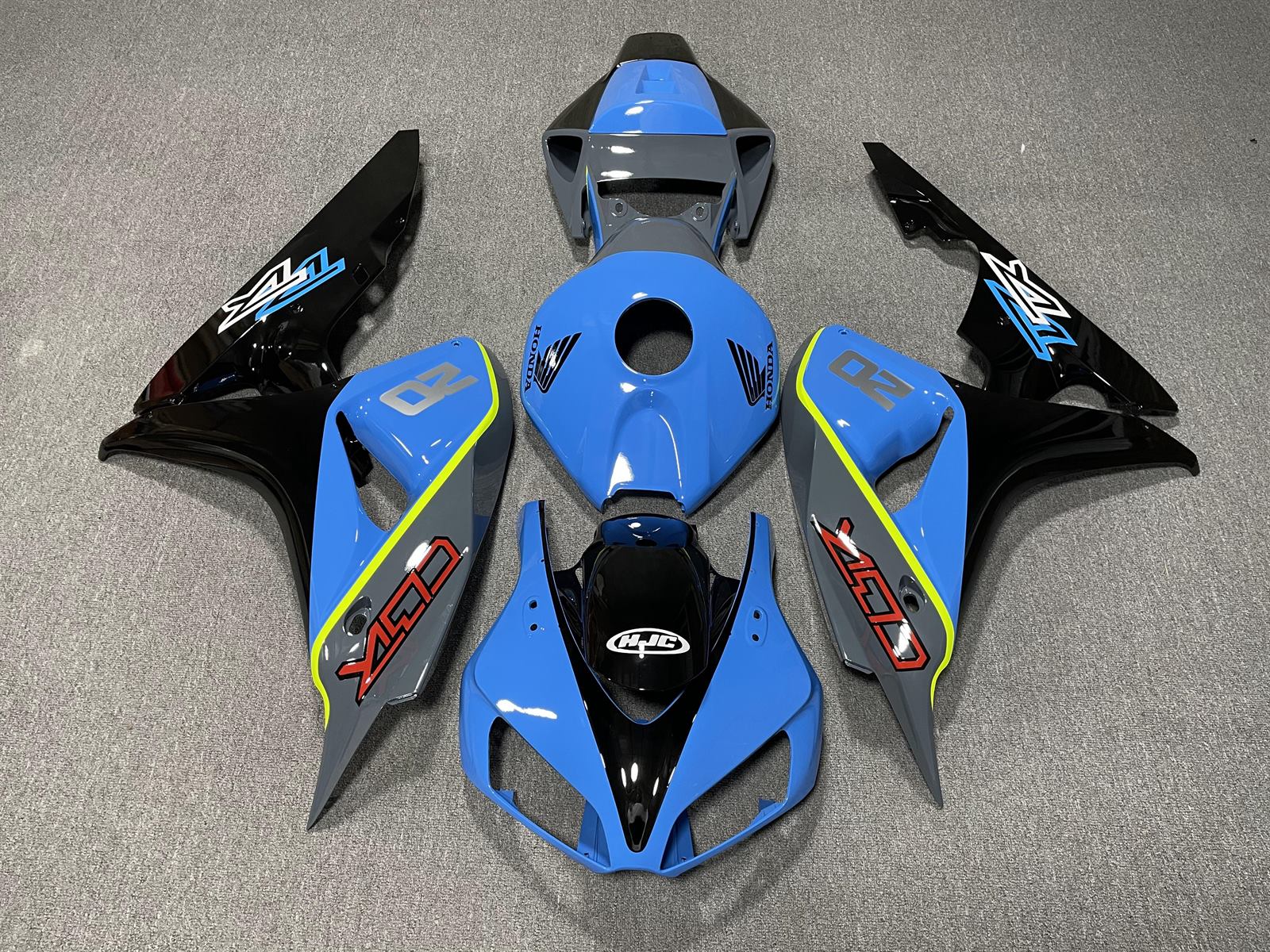HONDA CBR1000RR 06-07 Fairing Kit - Sky Blue & Black Race