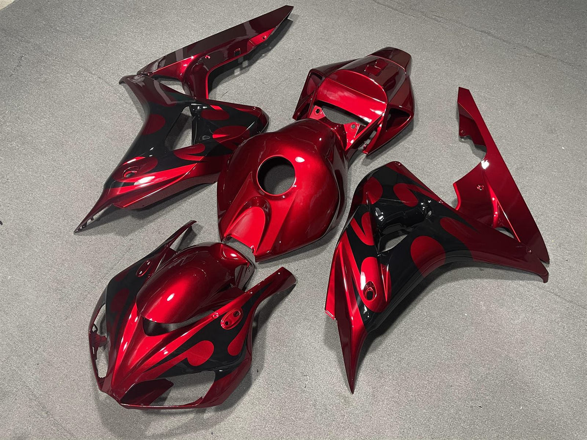 HONDA CBR1000RR 06-07 Fairing Kit - Candy Red & Black Gloss