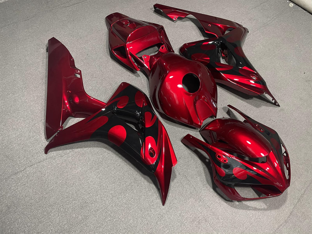 HONDA CBR1000RR 06-07 Fairing Kit - Candy Red & Black Gloss