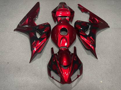 HONDA CBR1000RR 06-07 Fairing Kit - Candy Red & Black Gloss