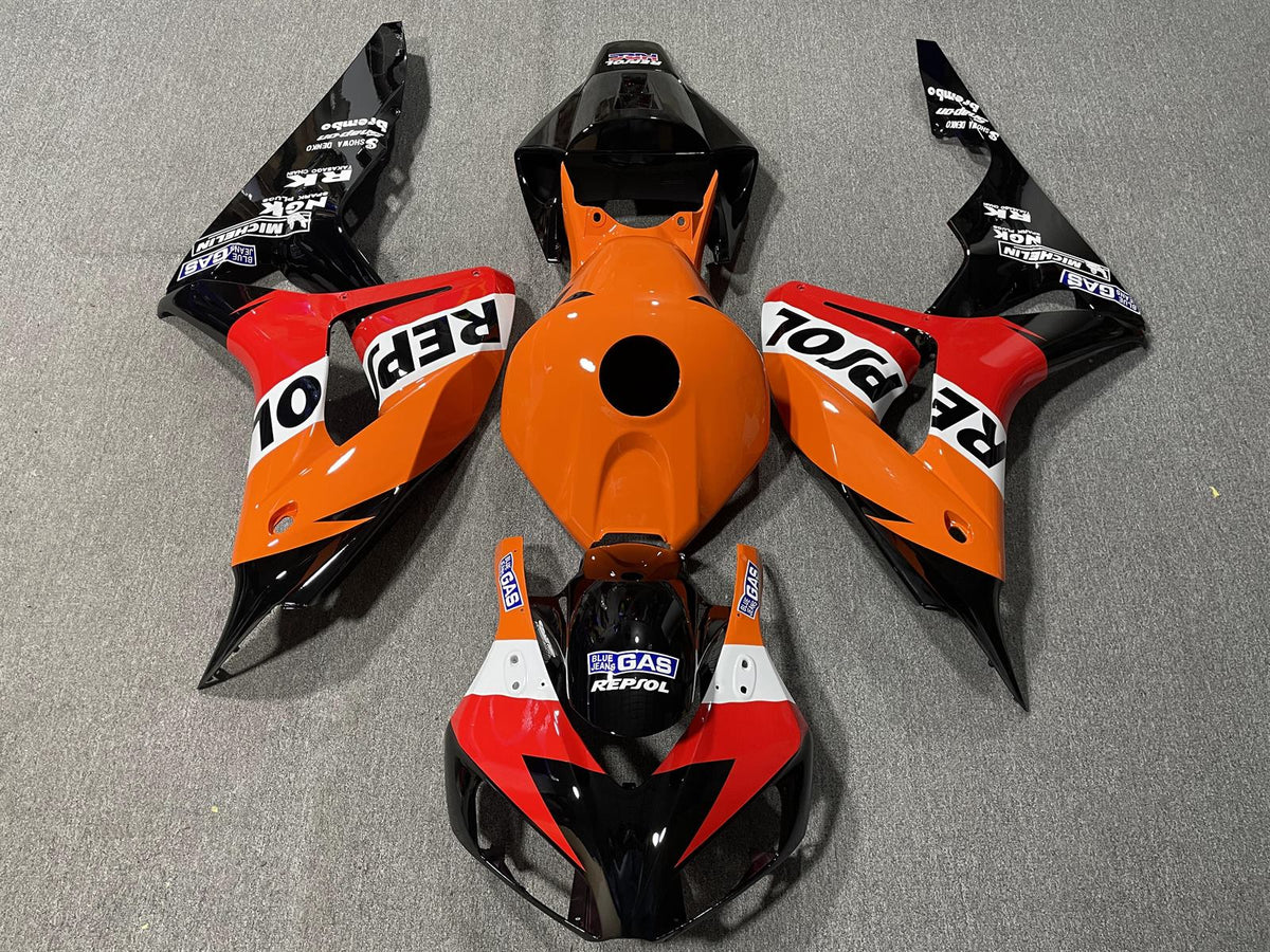 HONDA CBR1000RR 06-07 Fairing Kit - Orange Red & Black Race