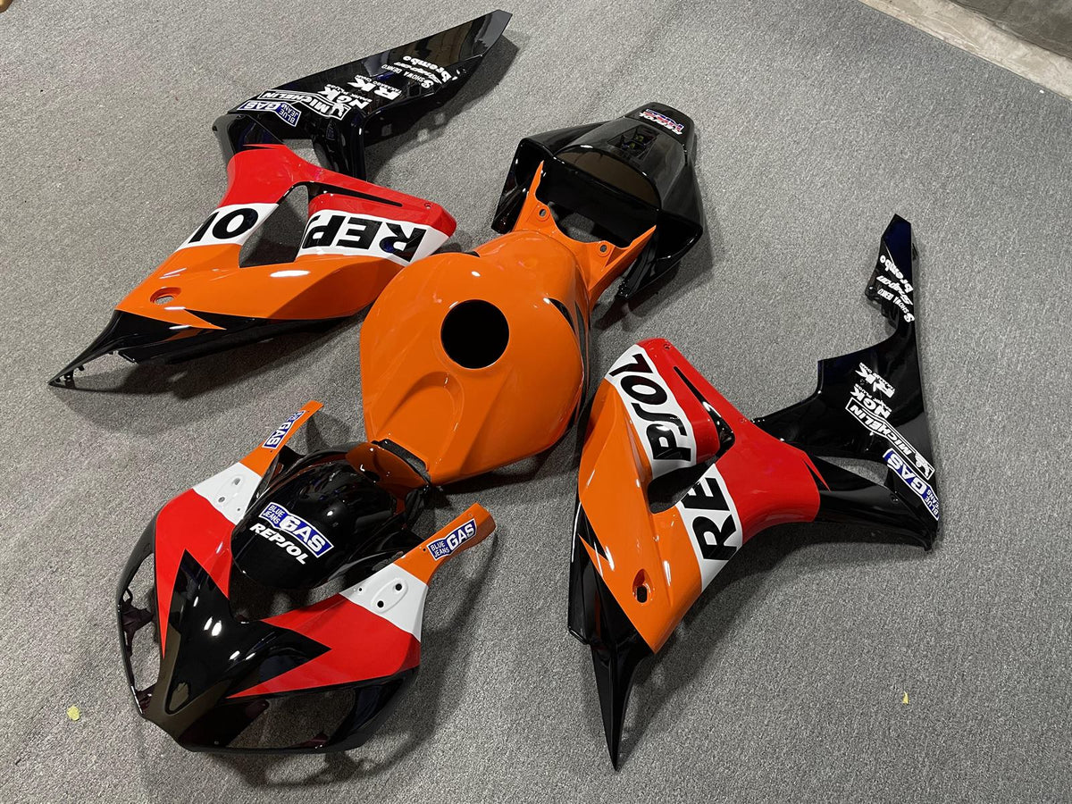 HONDA CBR1000RR 06-07 Fairing Kit - Orange Red & Black Race