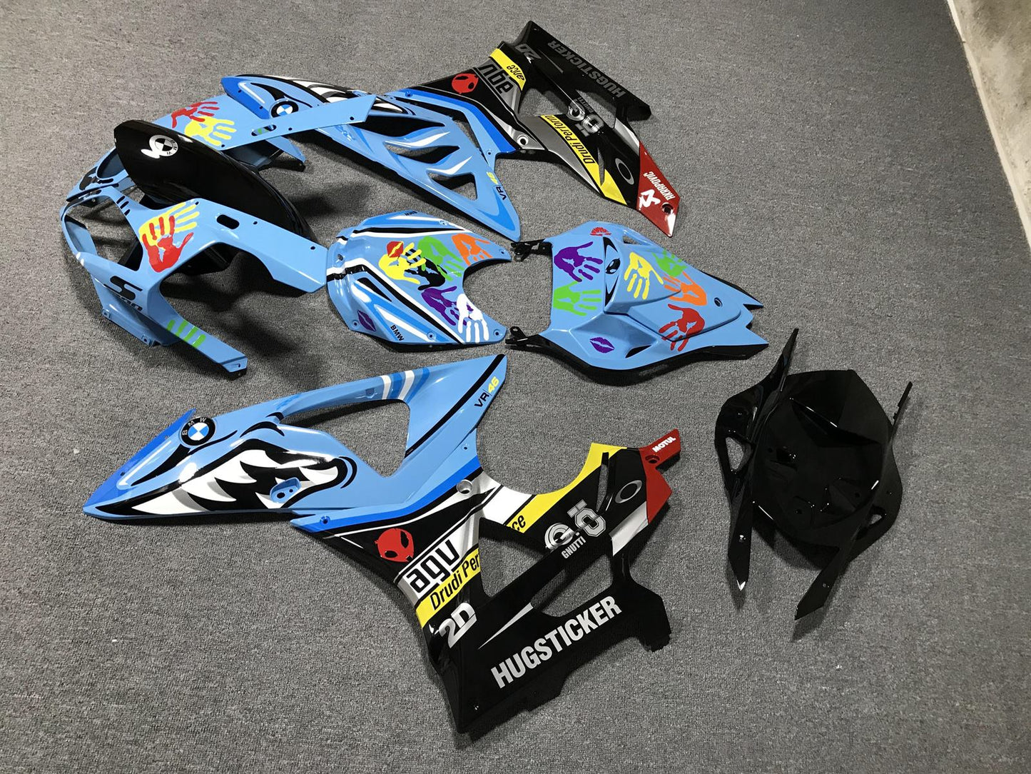 BMW S1000RR 09-14 Fairing Kit - Sky Blue Sponsor Livery