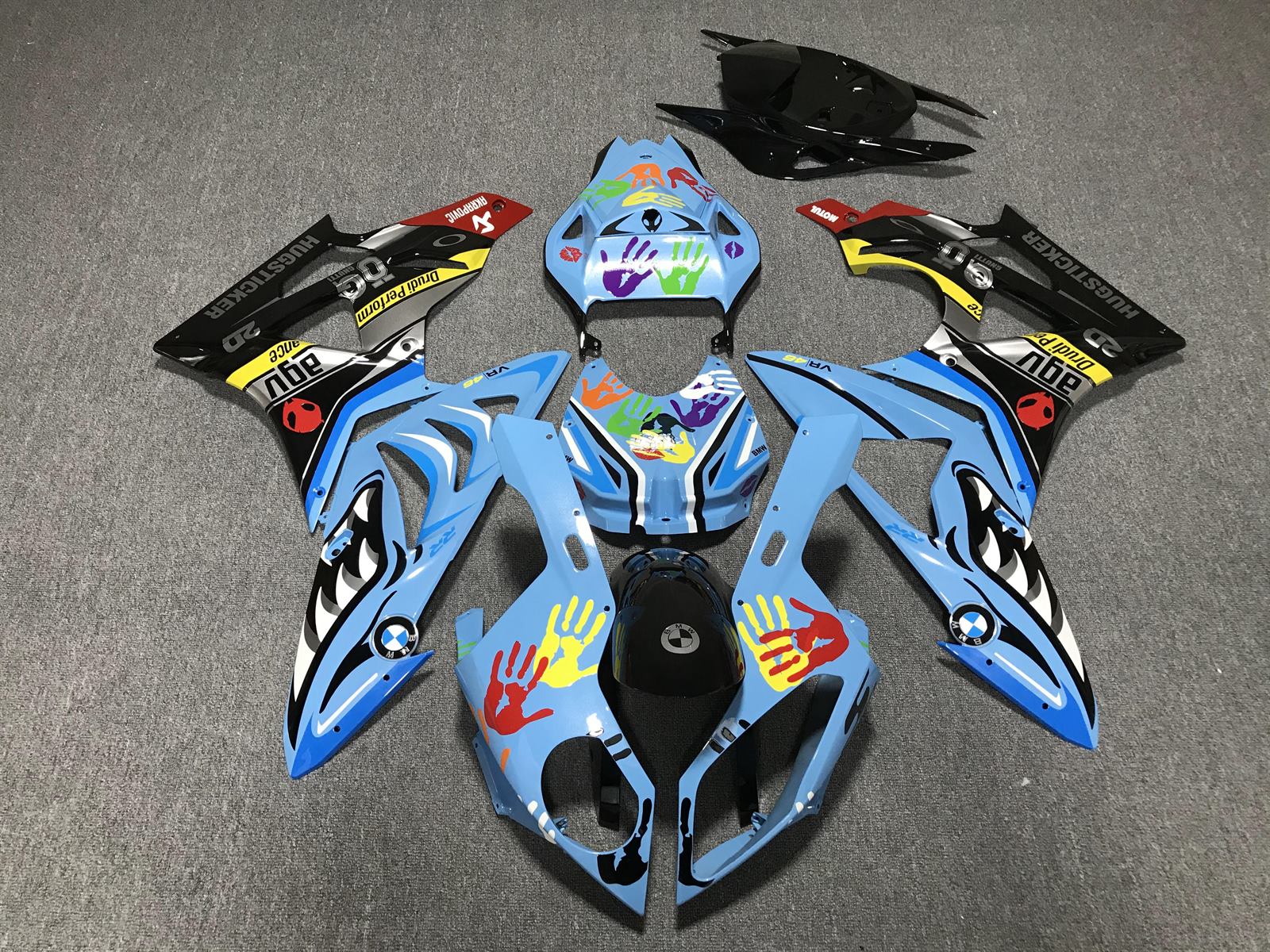 BMW S1000RR 09-14 Fairing Kit - Sky Blue Sponsor Livery