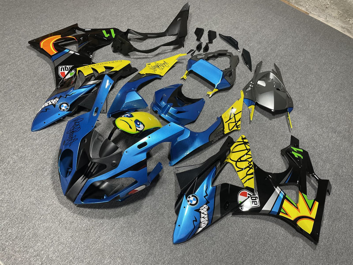 BMW S1000RR 09-14 Fairing Kit - Blue & Yellow Race