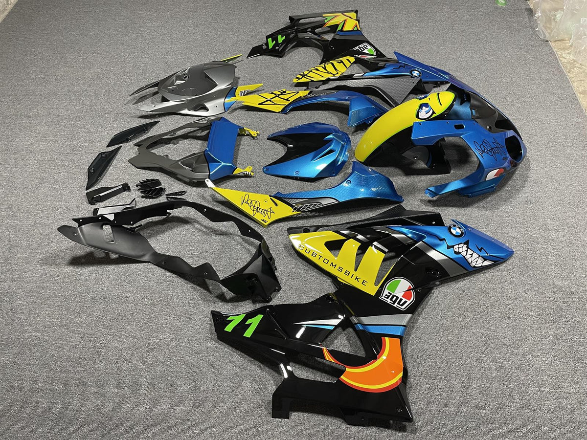 BMW S1000RR 09-14 Fairing Kit - Blue & Yellow Race