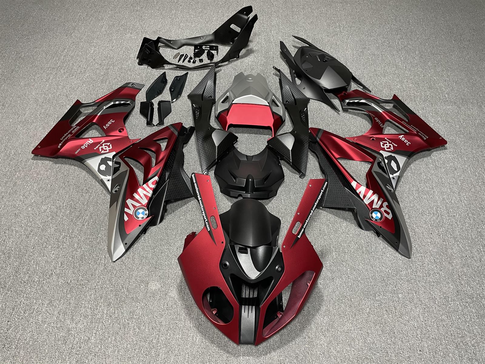 BMW S1000RR 09-14 Fairing Kit - Burgundy & Black