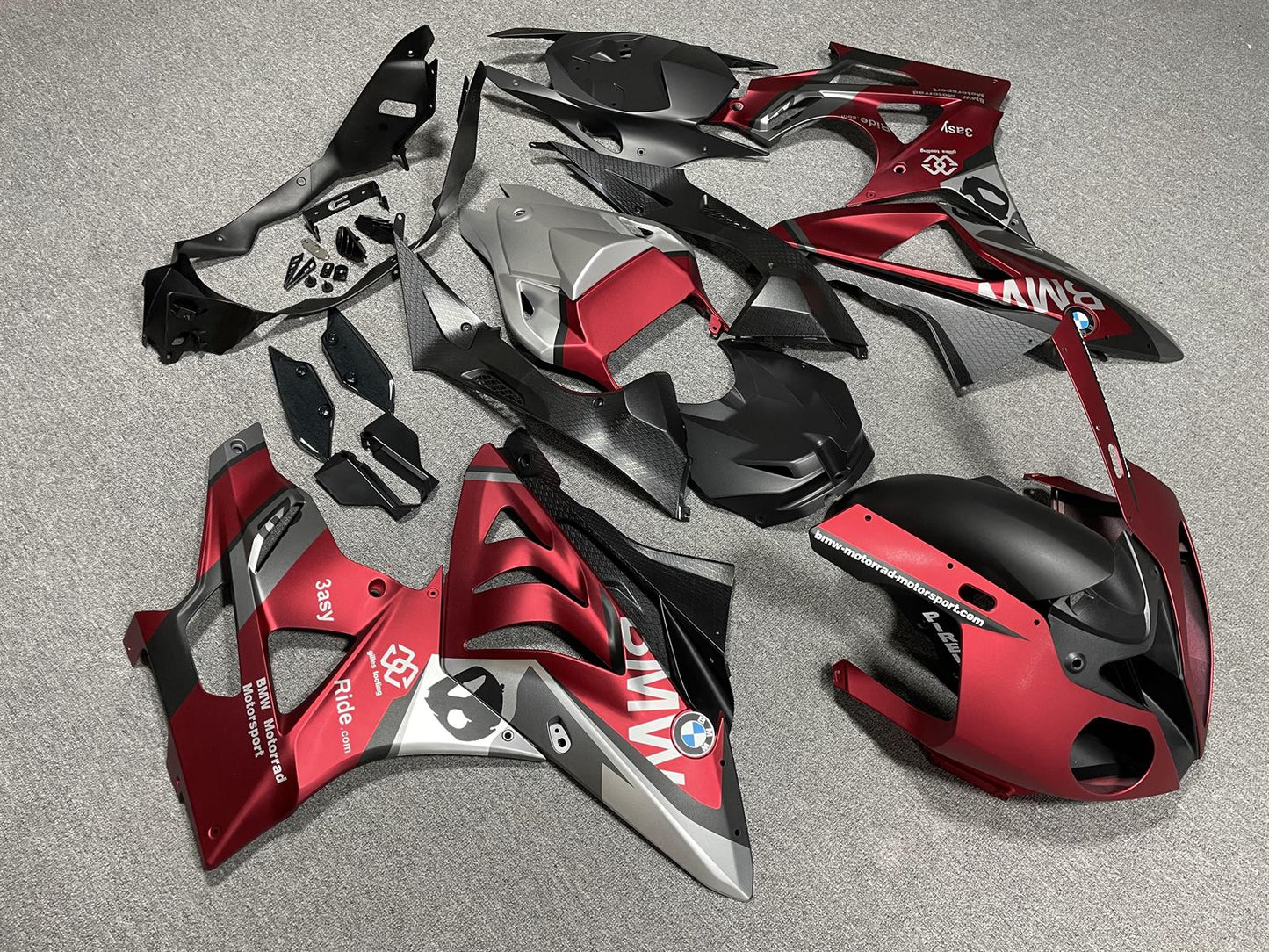 BMW S1000RR 09-14 Fairing Kit - Burgundy & Black