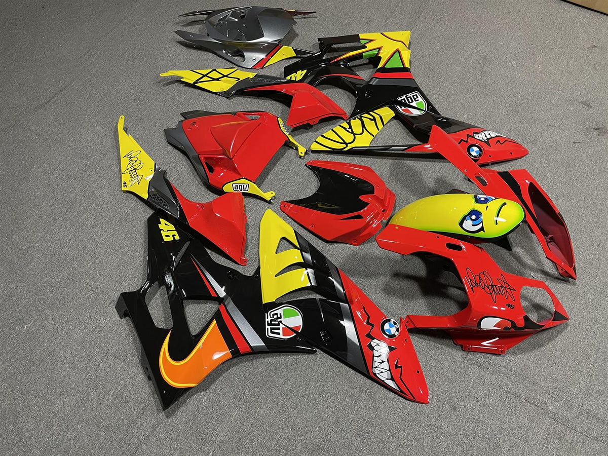 BMW S1000RR 09-14 Fairing Kit - Red & Yellow Race