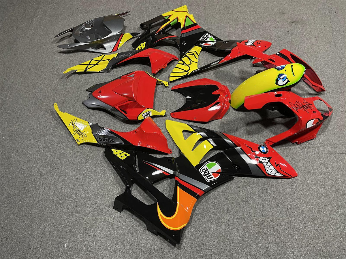 BMW S1000RR 09-14 Fairing Kit - Red & Yellow Race