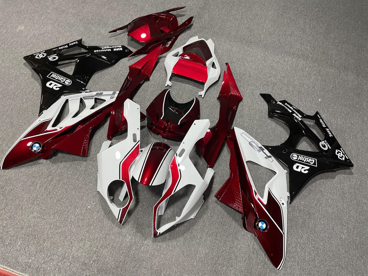 BMW S1000RR 09-14 Fairing Kit - Burgundy & White