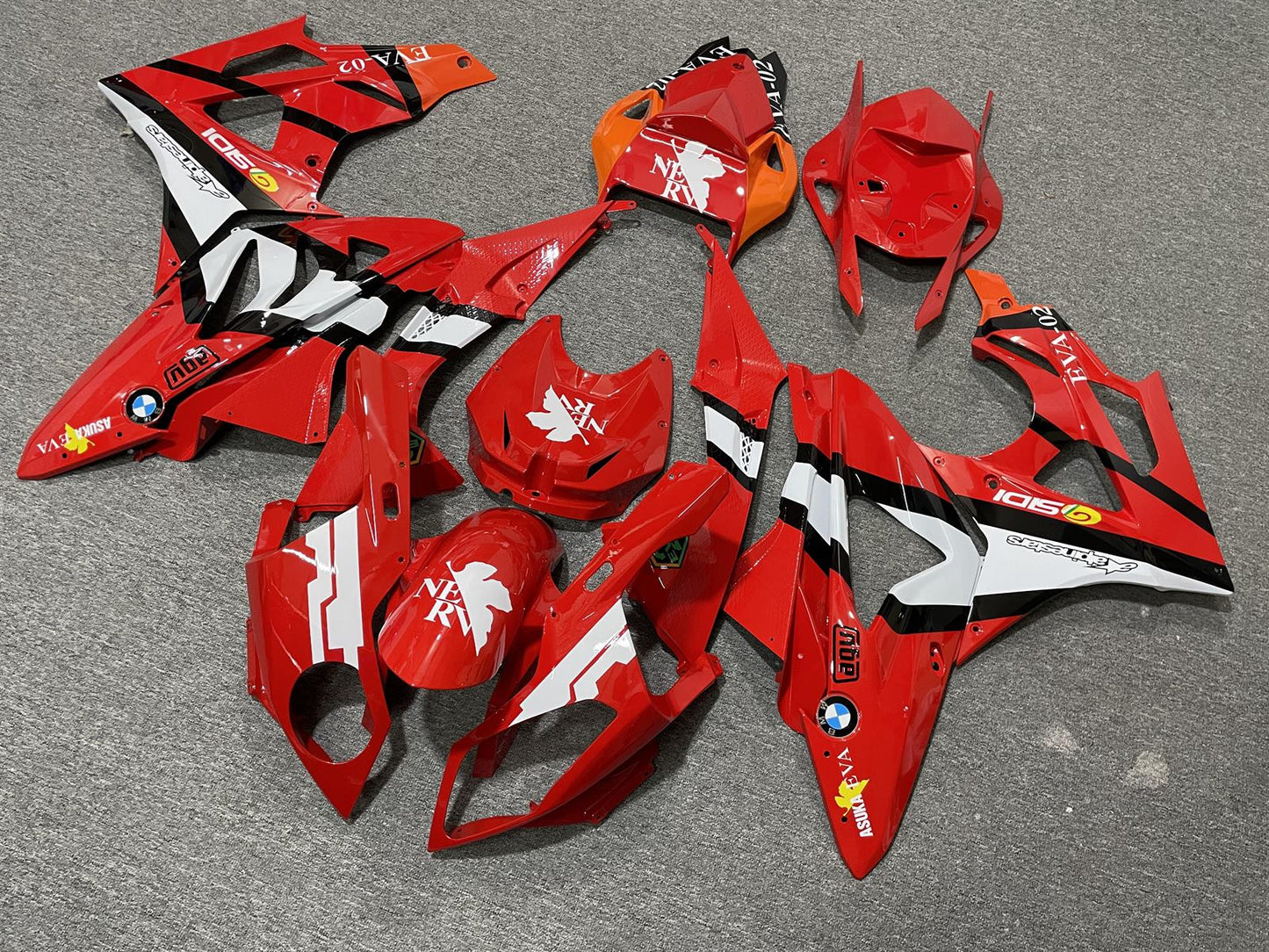BMW S1000RR 09-14 Fairing Kit - Red & White Race