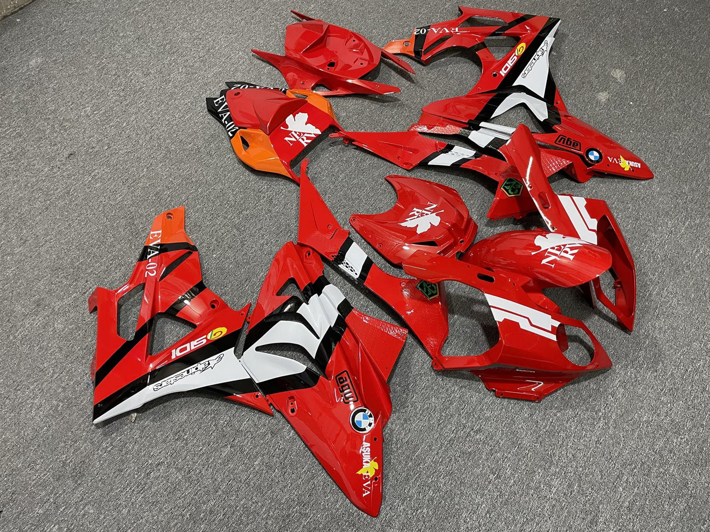 BMW S1000RR 09-14 Fairing Kit - Red & White Race
