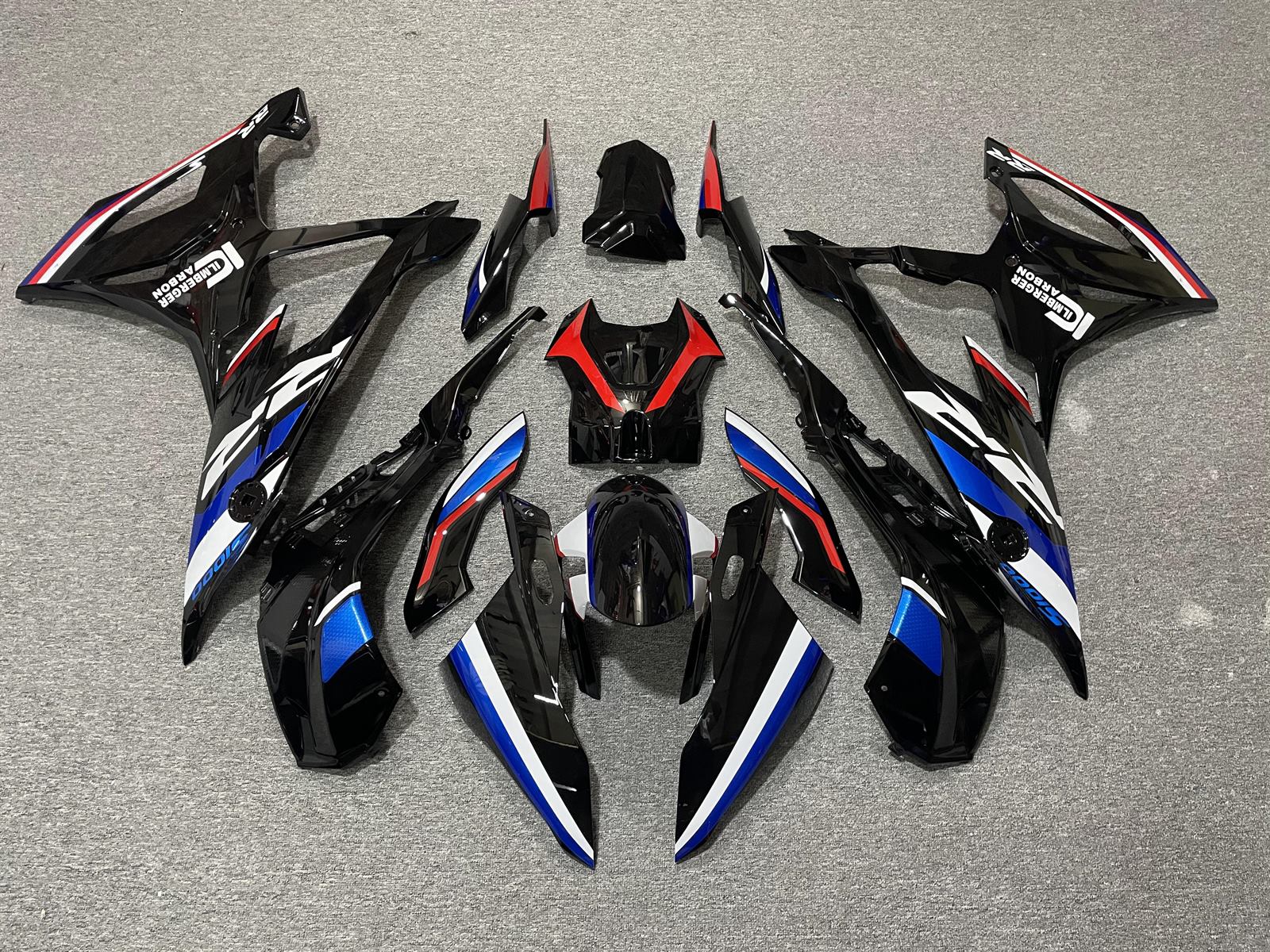 BMW S1000RR 19-21 Fairing Kit - Black Blue & Red