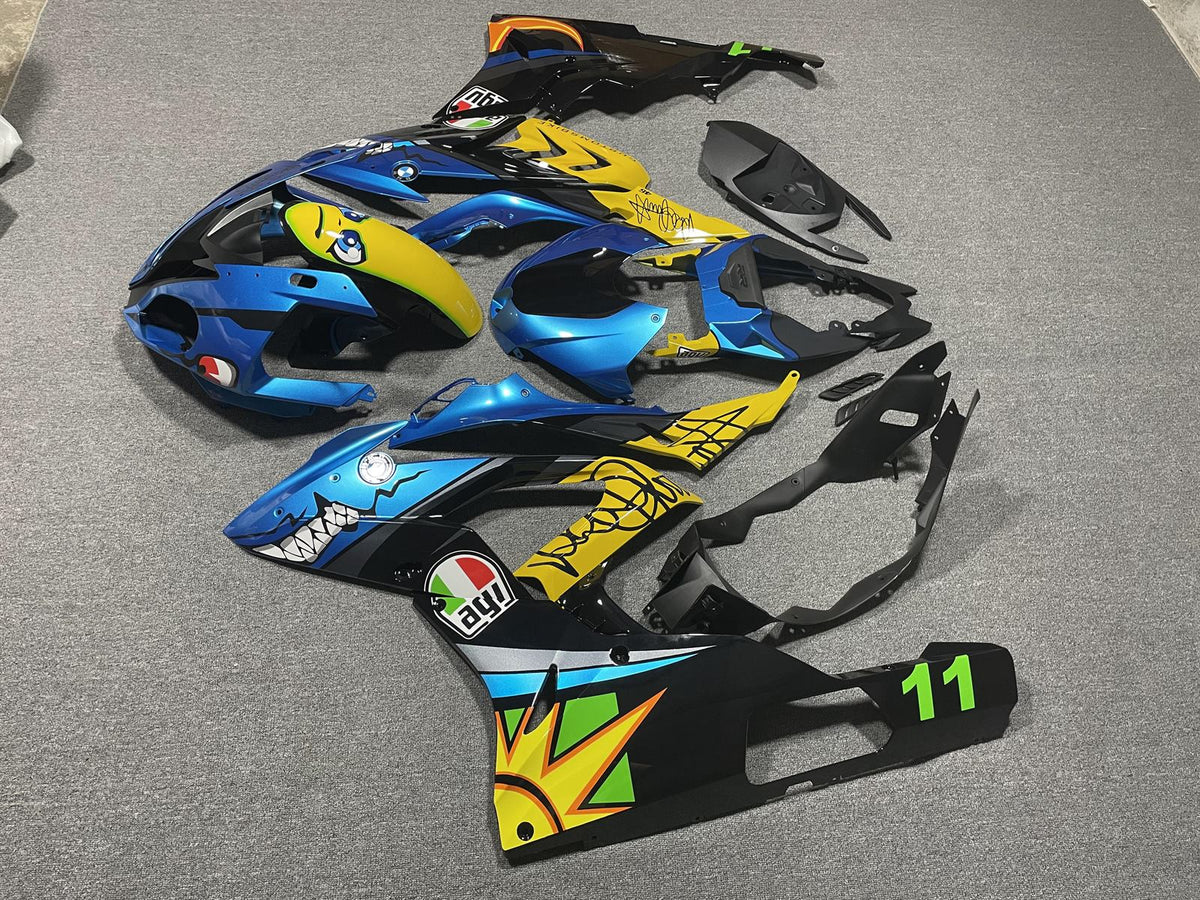 BMW S1000RR 2015-16 Fairing Kit - Blue & Yellow Race