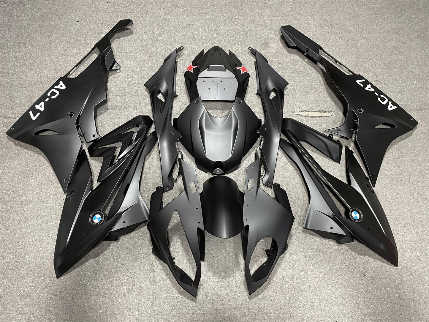 BMW S1000RR 2015-16 Fairing Kit - Matte Black & Grey