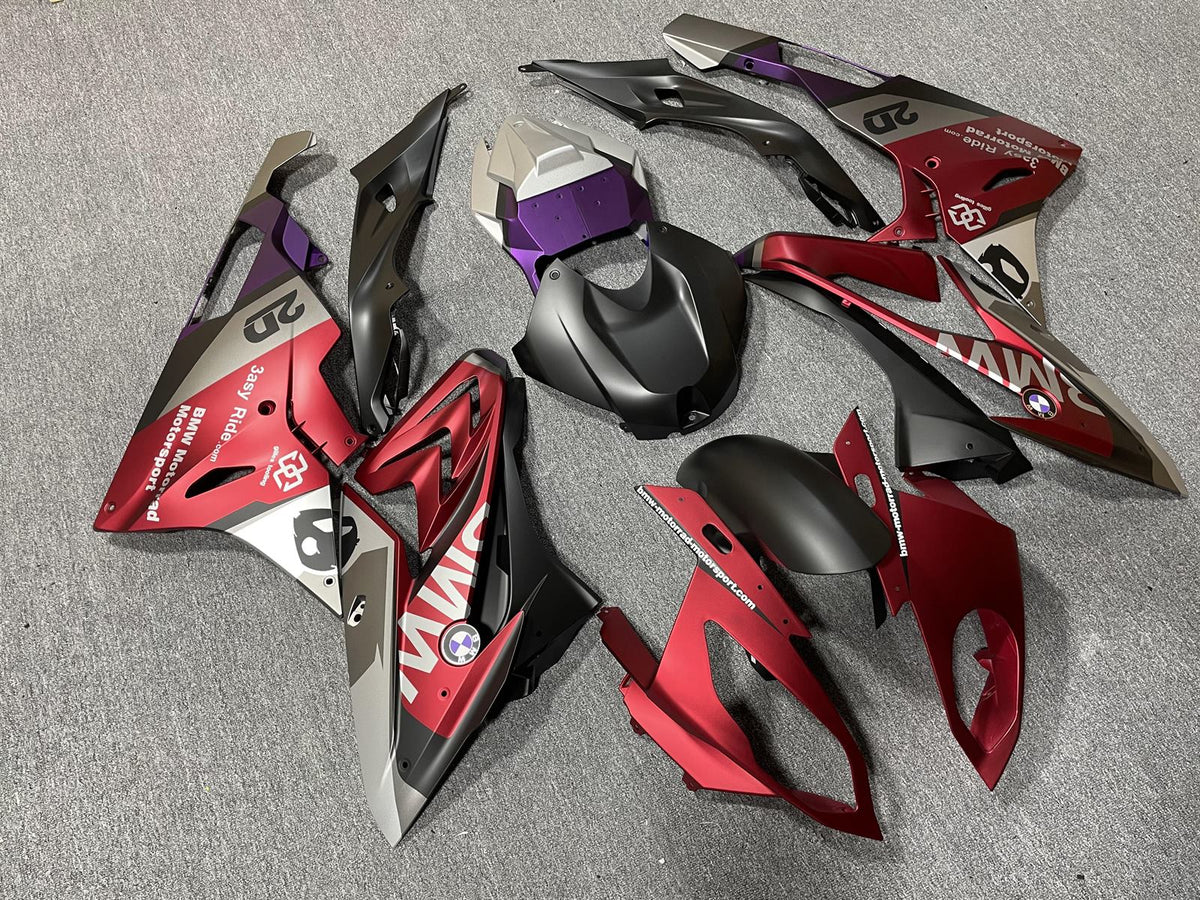 BMW S1000RR 2015-16 Fairing Kit - Matte Red & Black