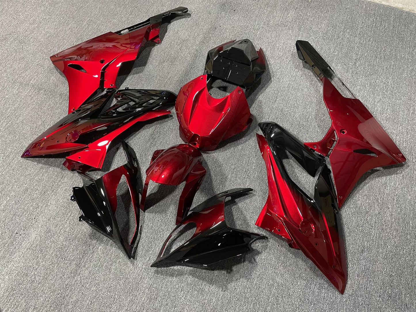BMW S1000RR 2015-16 Fairing Kit - Candy Red & Matte Black