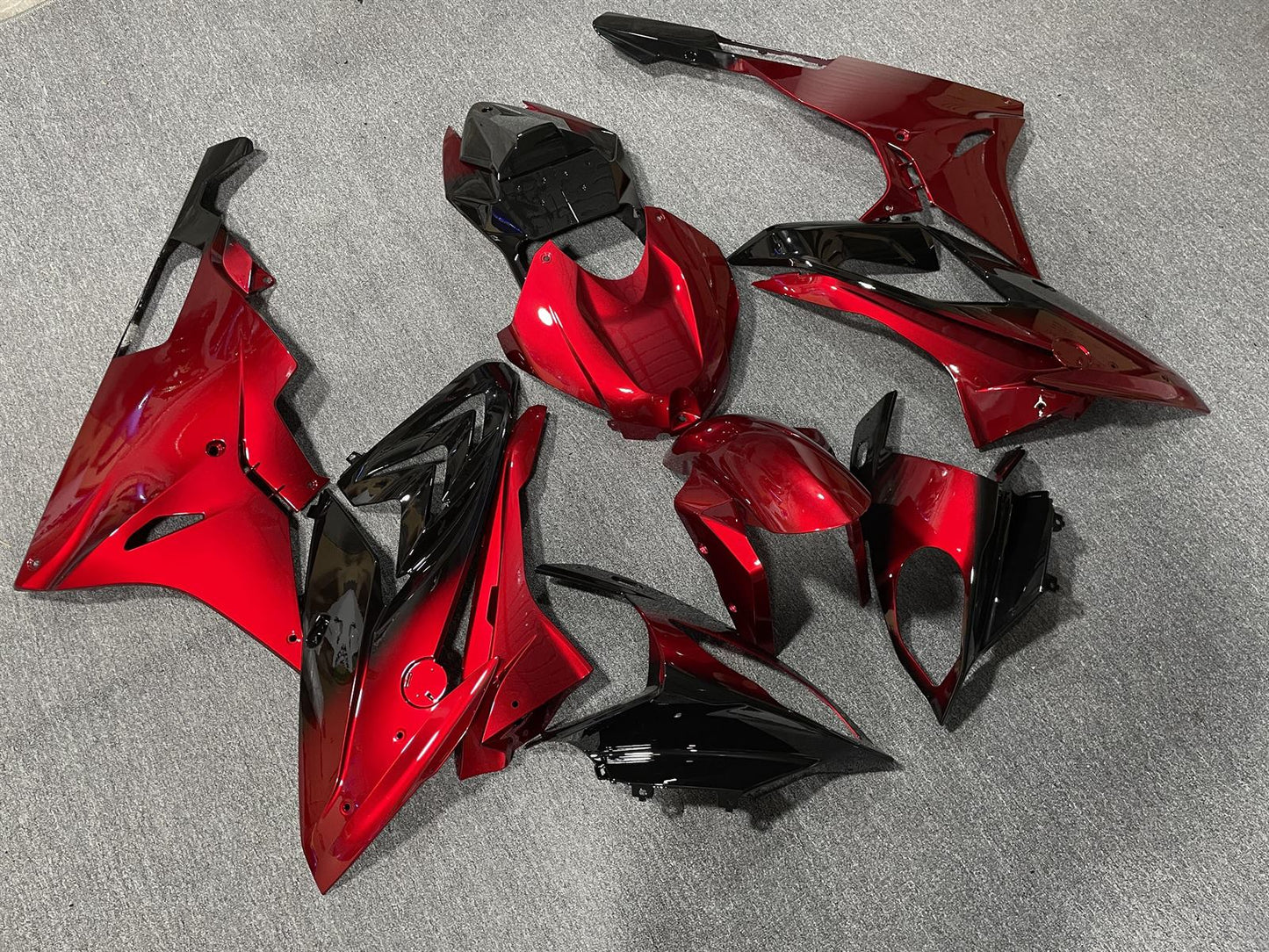 BMW S1000RR 2015-16 Fairing Kit - Candy Red & Matte Black