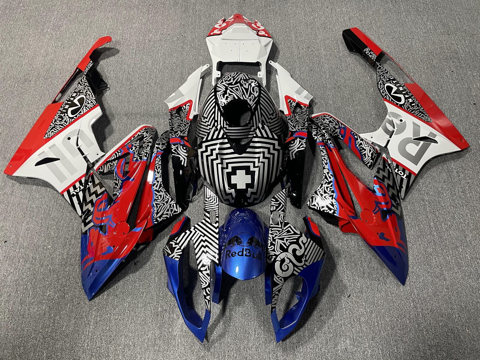 BMW S1000RR 2015-16 Fairing Kit - Monochrome Print & Blue
