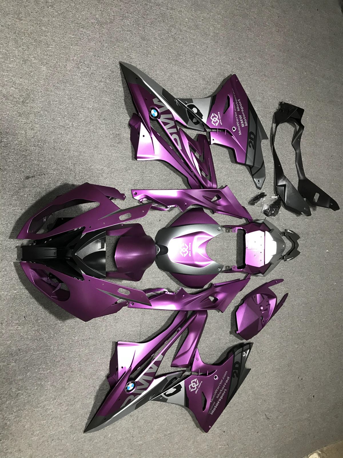 BMW S1000RR 2017-18 Fairing Kit - Purple & Silver