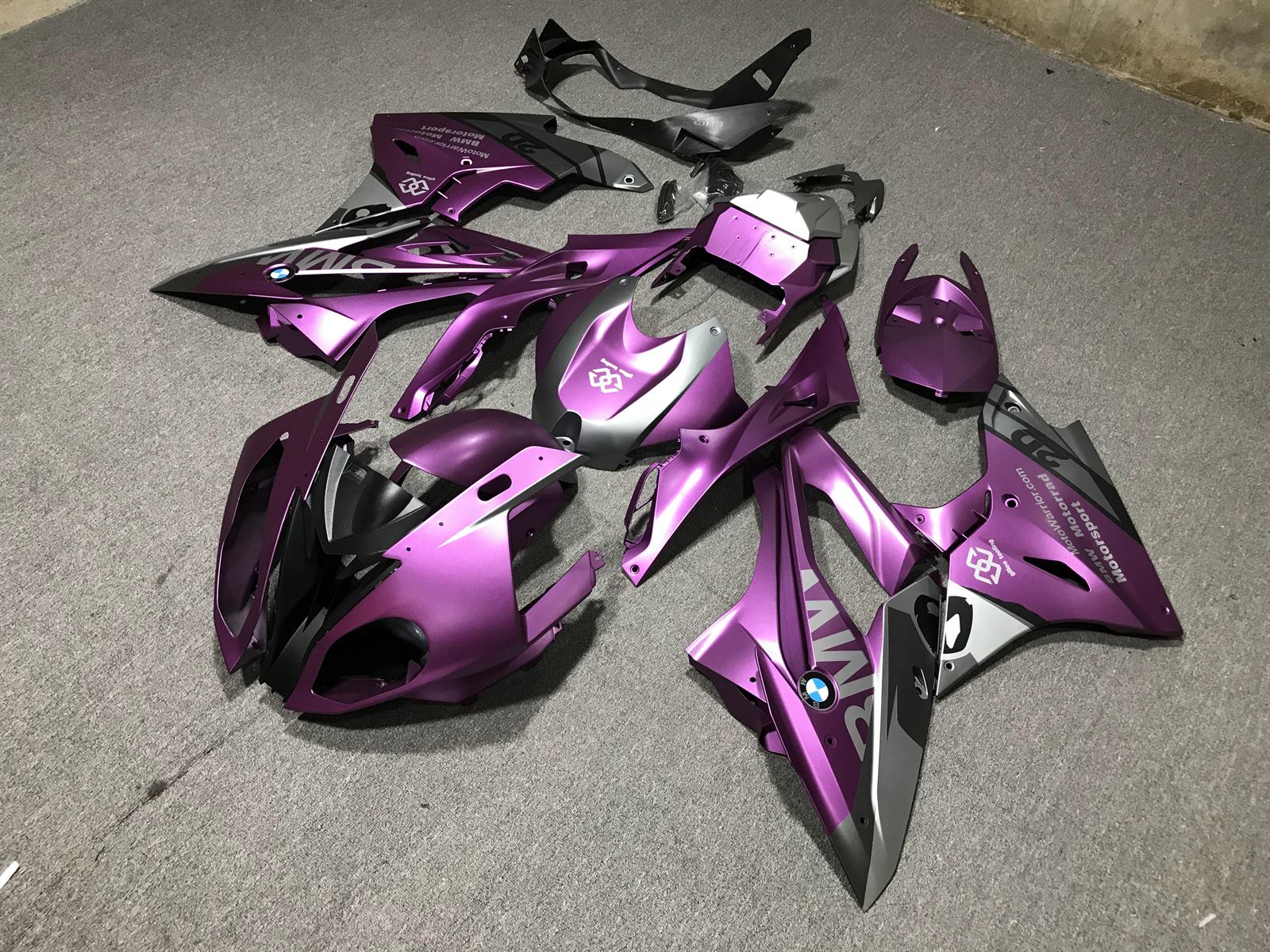 BMW S1000RR 2017-18 Fairing Kit - Purple & Silver