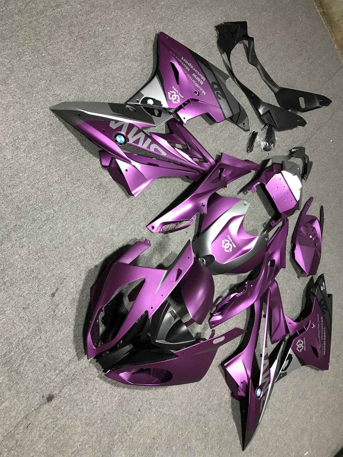 BMW S1000RR 2017-18 Fairing Kit - Purple & Silver