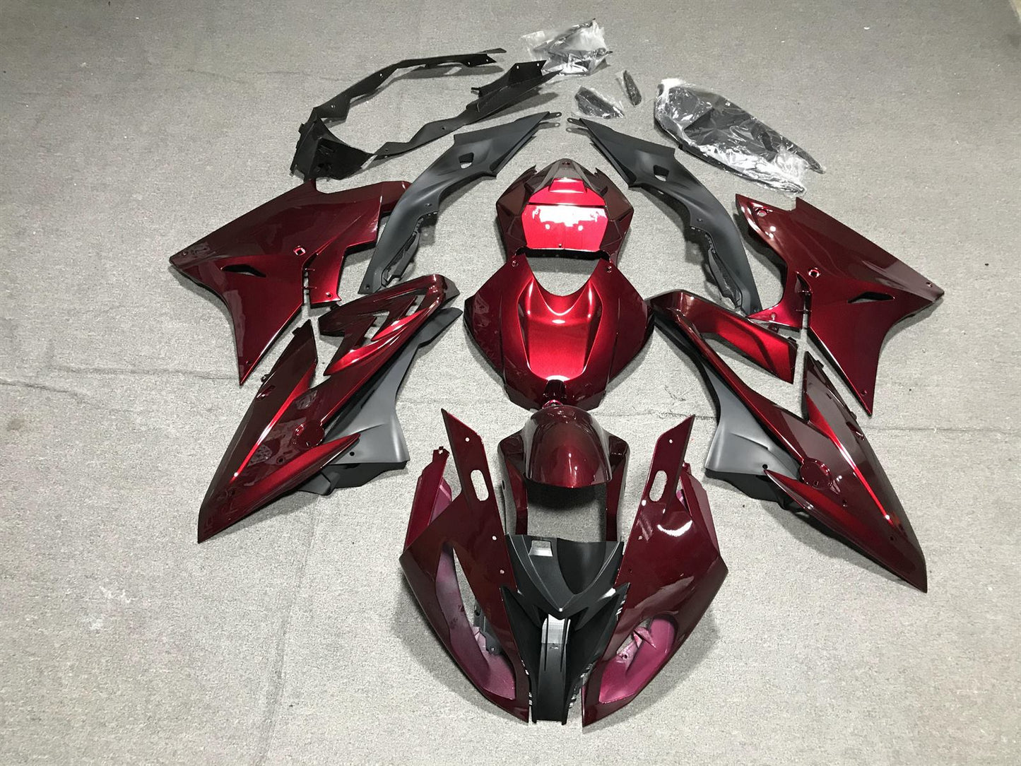 BMW S1000RR 2017-18 Fairing Kit - Candy Burgundy & Grey