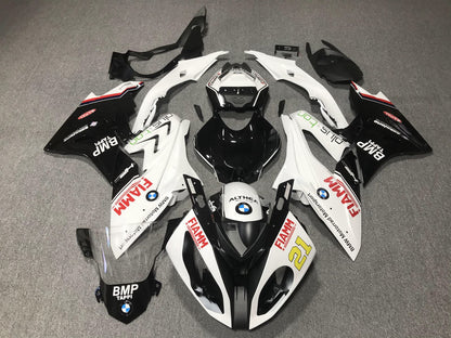 BMW S1000RR 2017-18 Fairing Kit - White & Black Sponsor Livery