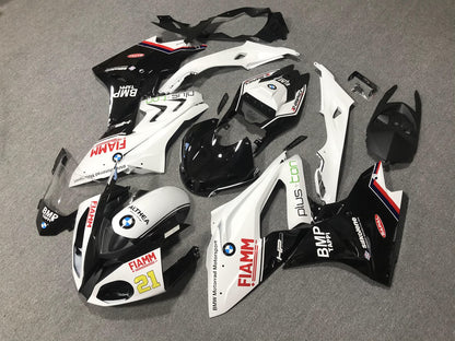 BMW S1000RR 2017-18 Fairing Kit - White & Black Sponsor Livery