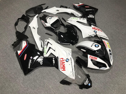 BMW S1000RR 2017-18 Fairing Kit - White & Black Sponsor Livery