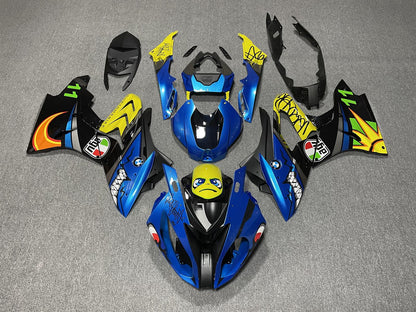 BMW S1000RR 2017-18 Fairing Kit - Blue & Yellow Race