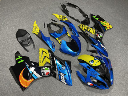 BMW S1000RR 2017-18 Fairing Kit - Blue & Yellow Race