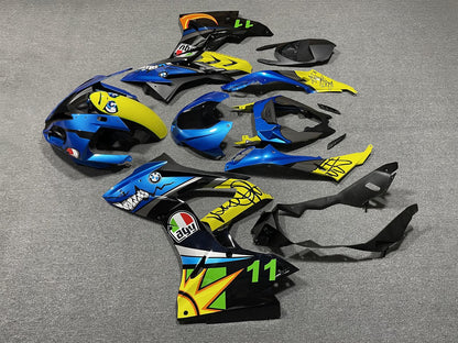 BMW S1000RR 2017-18 Fairing Kit - Blue & Yellow Race