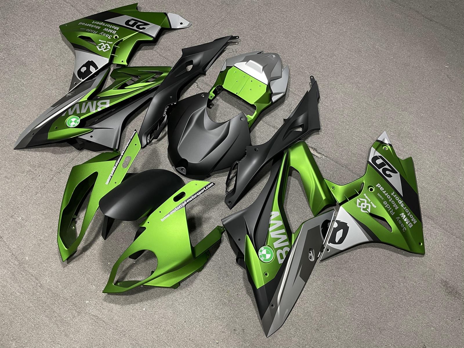 BMW S1000RR 2017-18 Fairing Kit - Green & Grey
